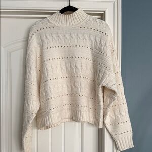 Divided Cream Turtleneck Sweater